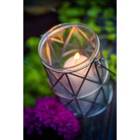 Metall Glas Windlicht