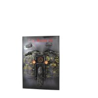 Metallbild Motorrad Front 3D