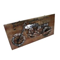 Metallbild Motorrad Seite 3D