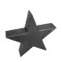 Metall Stern 3D S - dunkelsilber