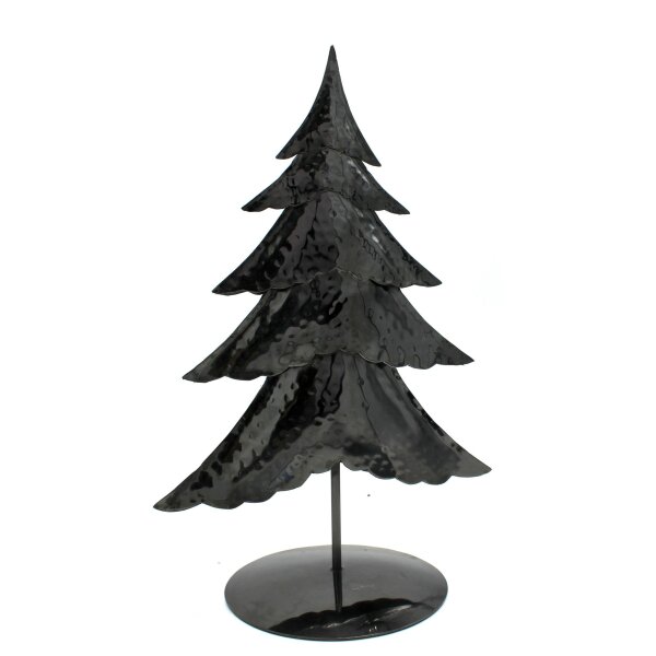 Metall Tannenbaum in dunkel silber