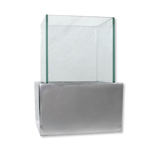 Kerzenhalter Metallic silber - Quadratisch