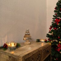 Holz Tannenbaum mit Metall Design - klein